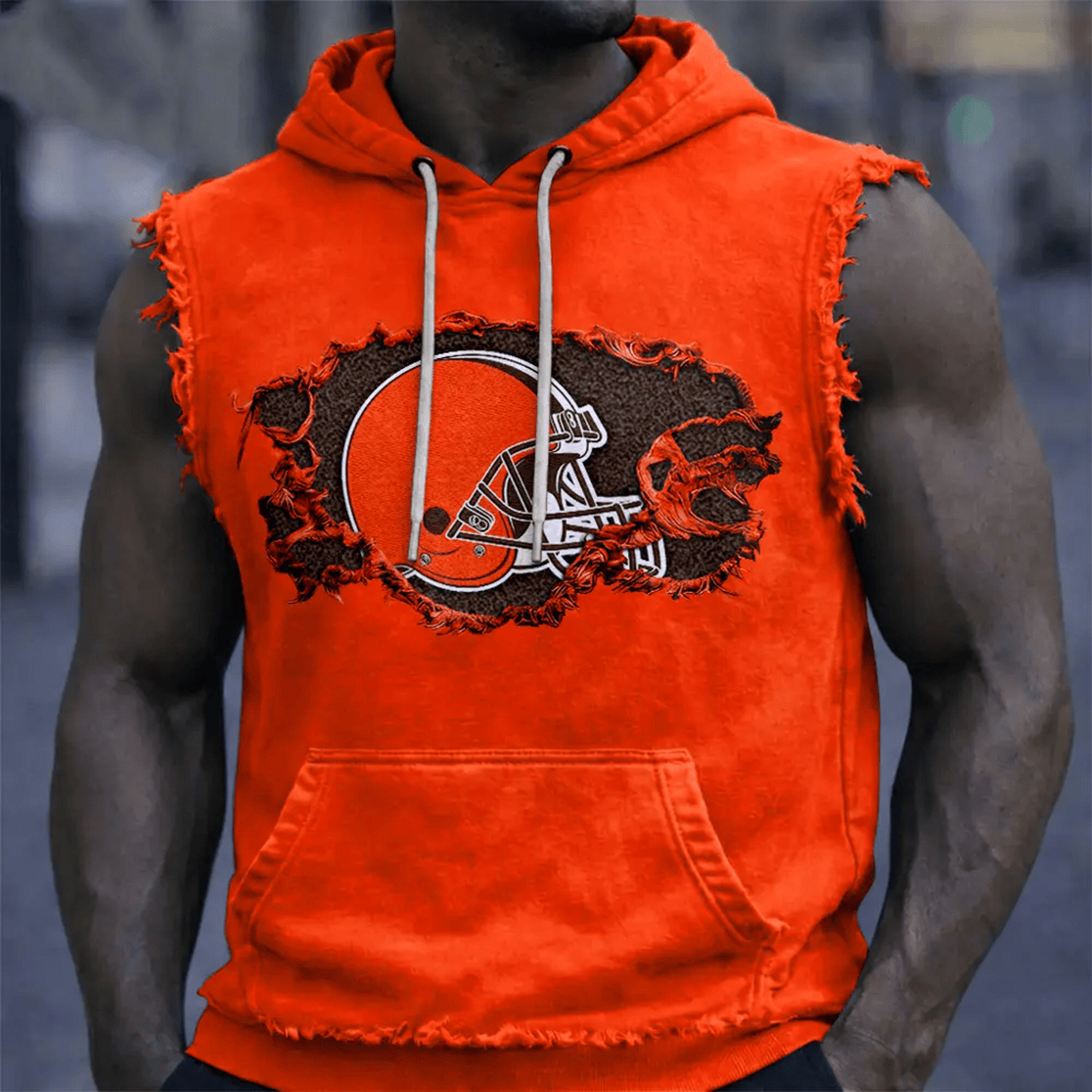 CLE x NFL Menƒ??s Sleeveless Hoodie Tank DATND TANTD 280526