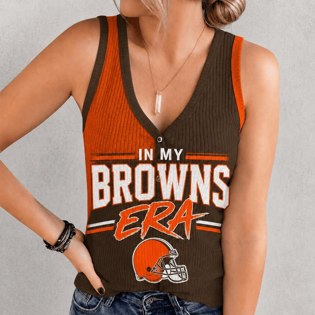 CLE x NFL Women V-Neck Ribbed Tank Top Premium Personalized Gift For Fan 250626