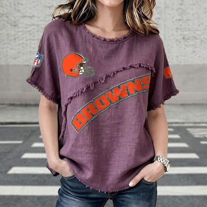 CLE x NFL Womenƒ??s Vintage O-Neck 2905 DatND DVT