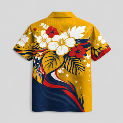 Colombia World Cup 2026 Floral Hawaiian Shirt PVT02 DATND LBN 90526