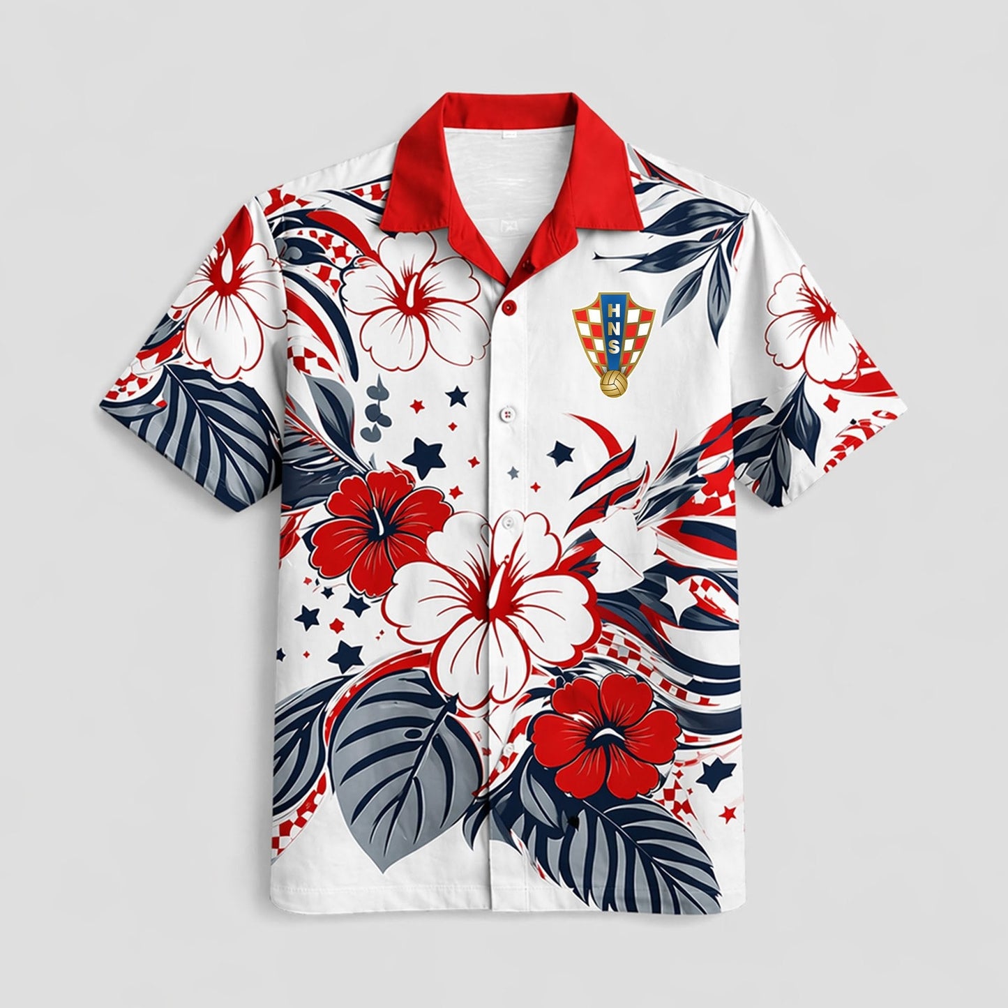 Croatia World Cup 2026 Floral Hawaiian Shirt PVT02 DATND LBN 90526