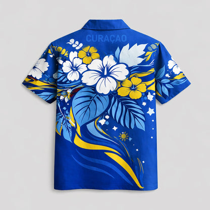 Cura??ao World Cup 2026 Floral Hawaiian Shirt PVT02 DATND LBN 90526