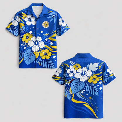 Cura??ao World Cup 2026 Floral Hawaiian Shirt PVT02 DATND LBN 90526