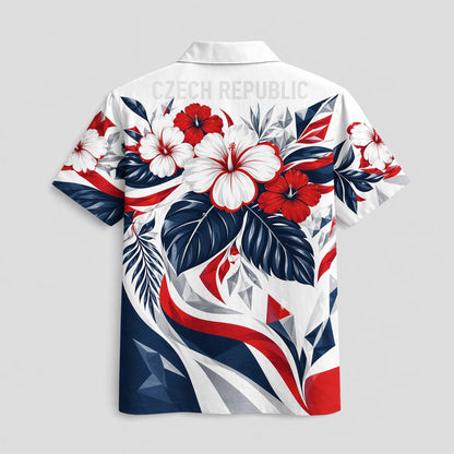 Czech World Cup 2026 Floral Hawaiian Shirt PVT02 DATND LBN 90526