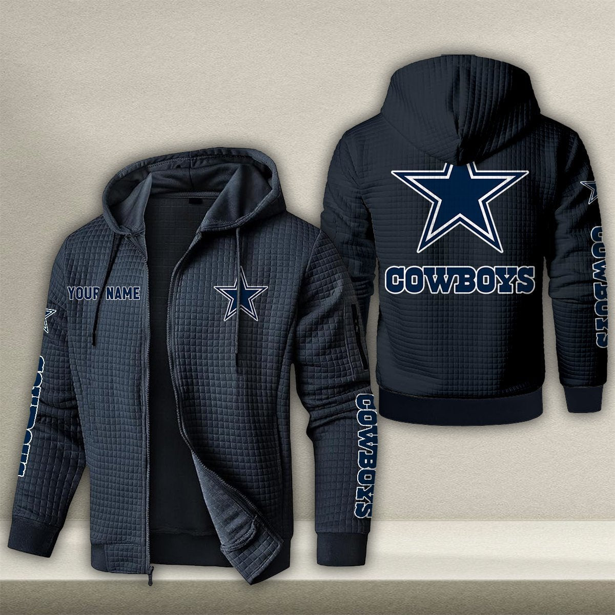 DAL x NFL Quilted Zip Hoodie DatND DVT