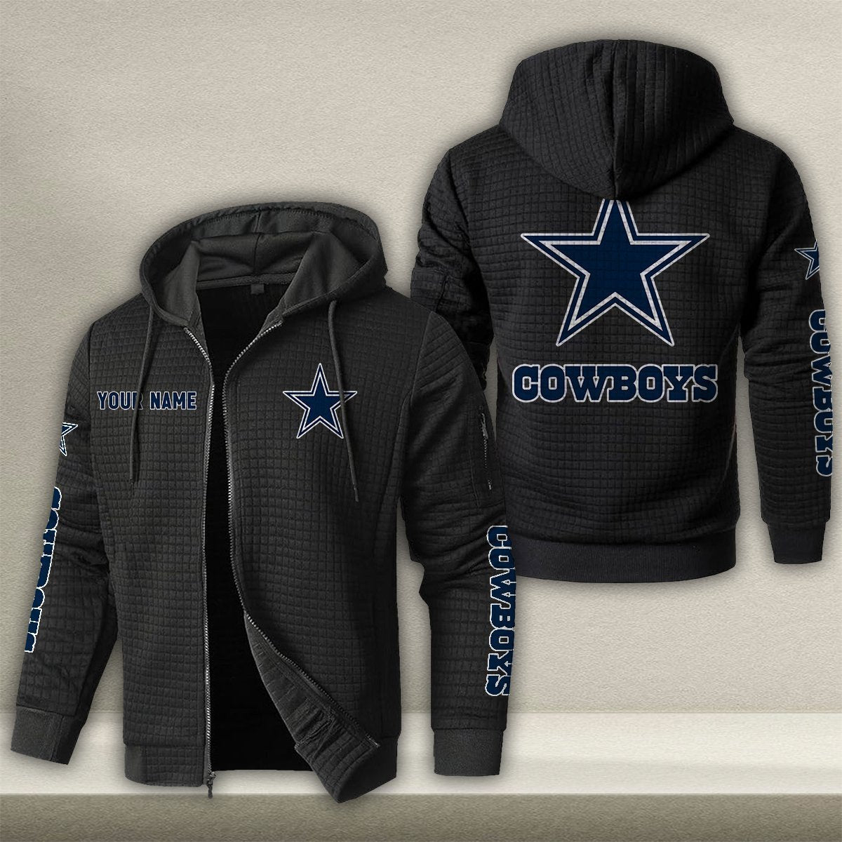 DAL x NFL Quilted Zip Hoodie DatND DVT