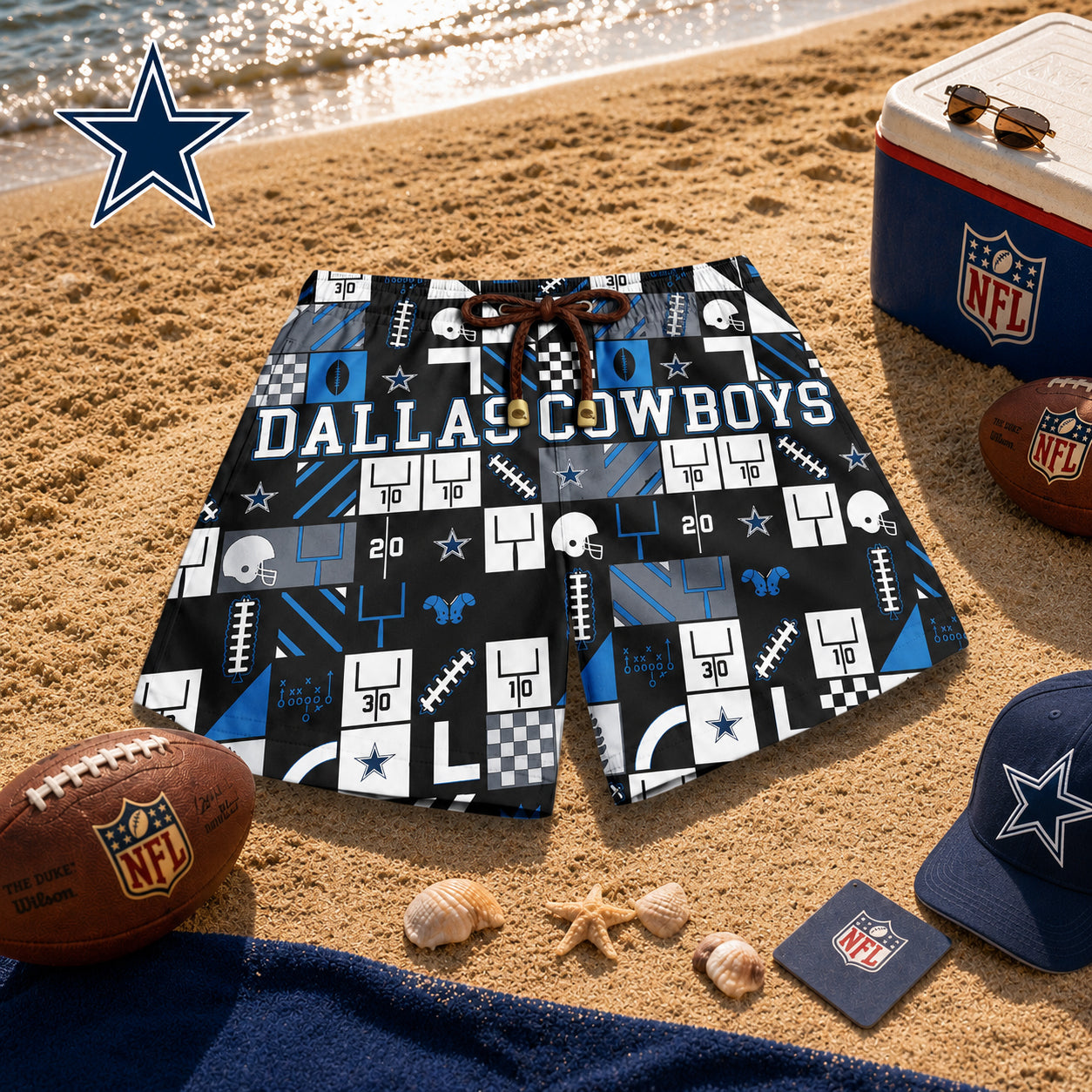 DC x NFL Luxury Beach Shorts 180626