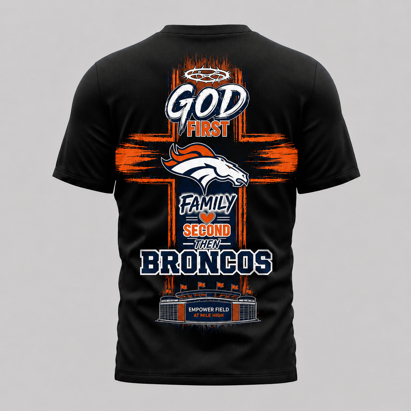 DEN x NFL Faith Family Team Pride 3D T-Shirt 0207