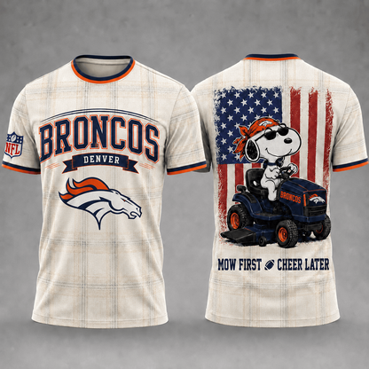DEN x NFL Premium Funny Football Snoopy 3D T-Shirt 0207