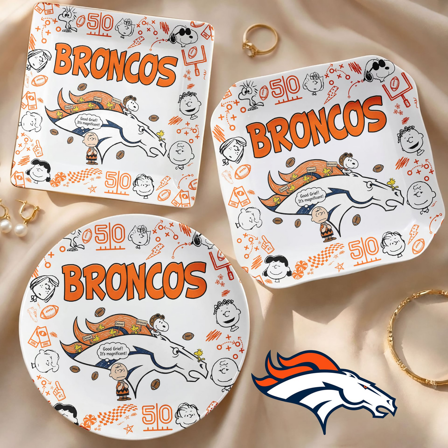 DEN x NFL Premium NFL Snoopy Jewelry Dish 0406 DatND DVT