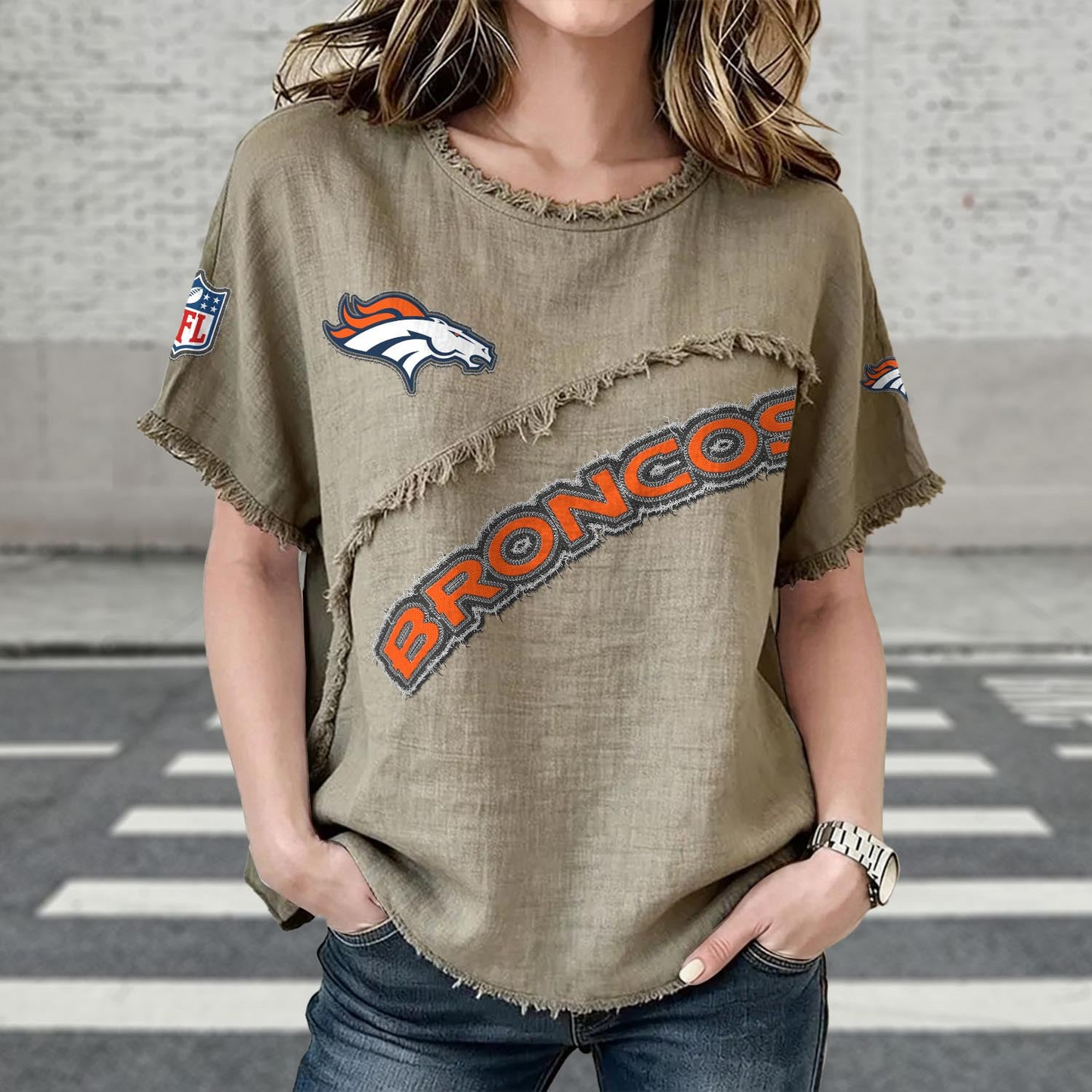 DEN x NFL Womenƒ??s Vintage O-Neck 2905 DatND DVT