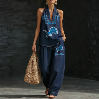 DET x NFL Women's Vintage Washed Denim Suit DATND TANTD 030626