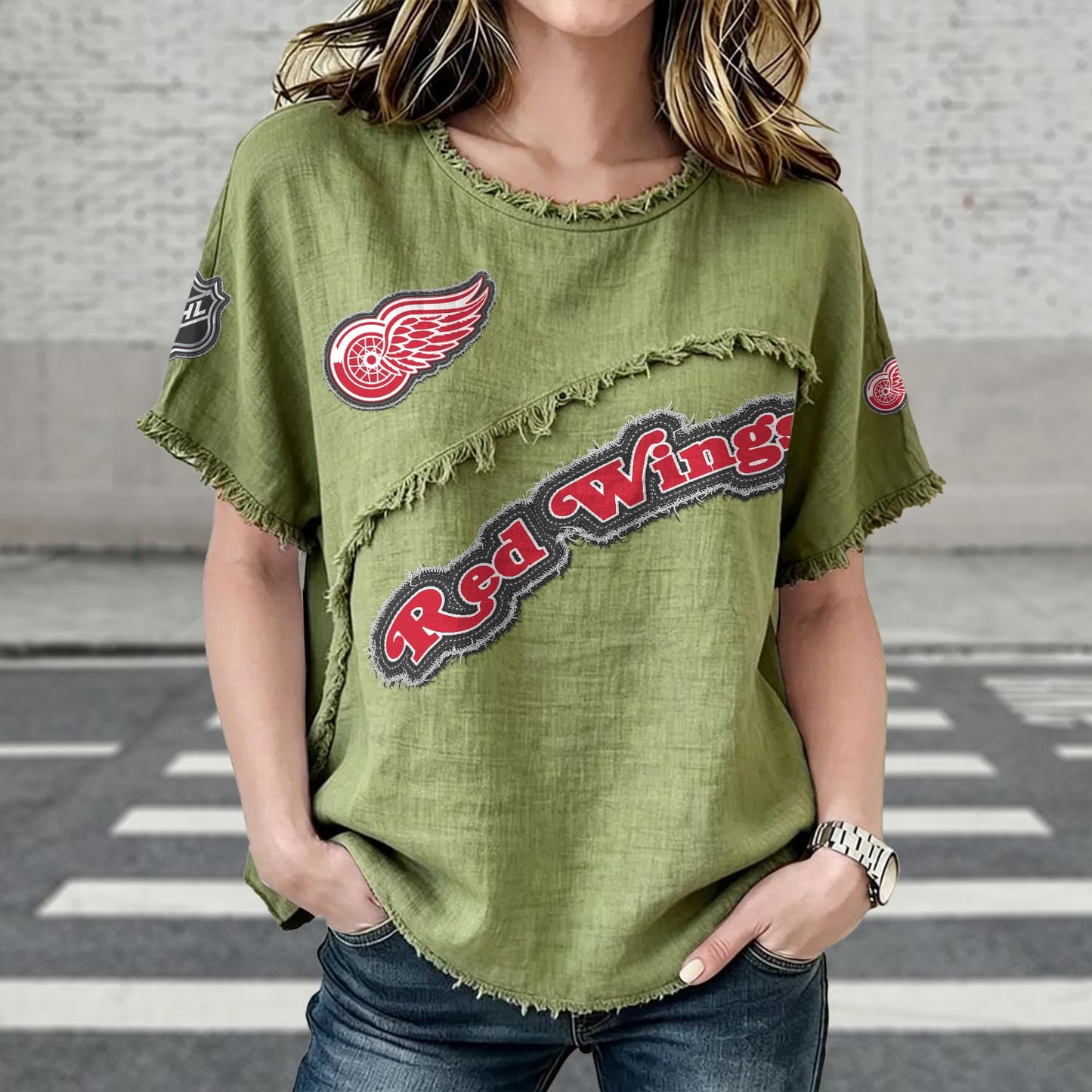 DET x NHL Womenƒ??s Vintage O-Neck 2905 DatND DVT