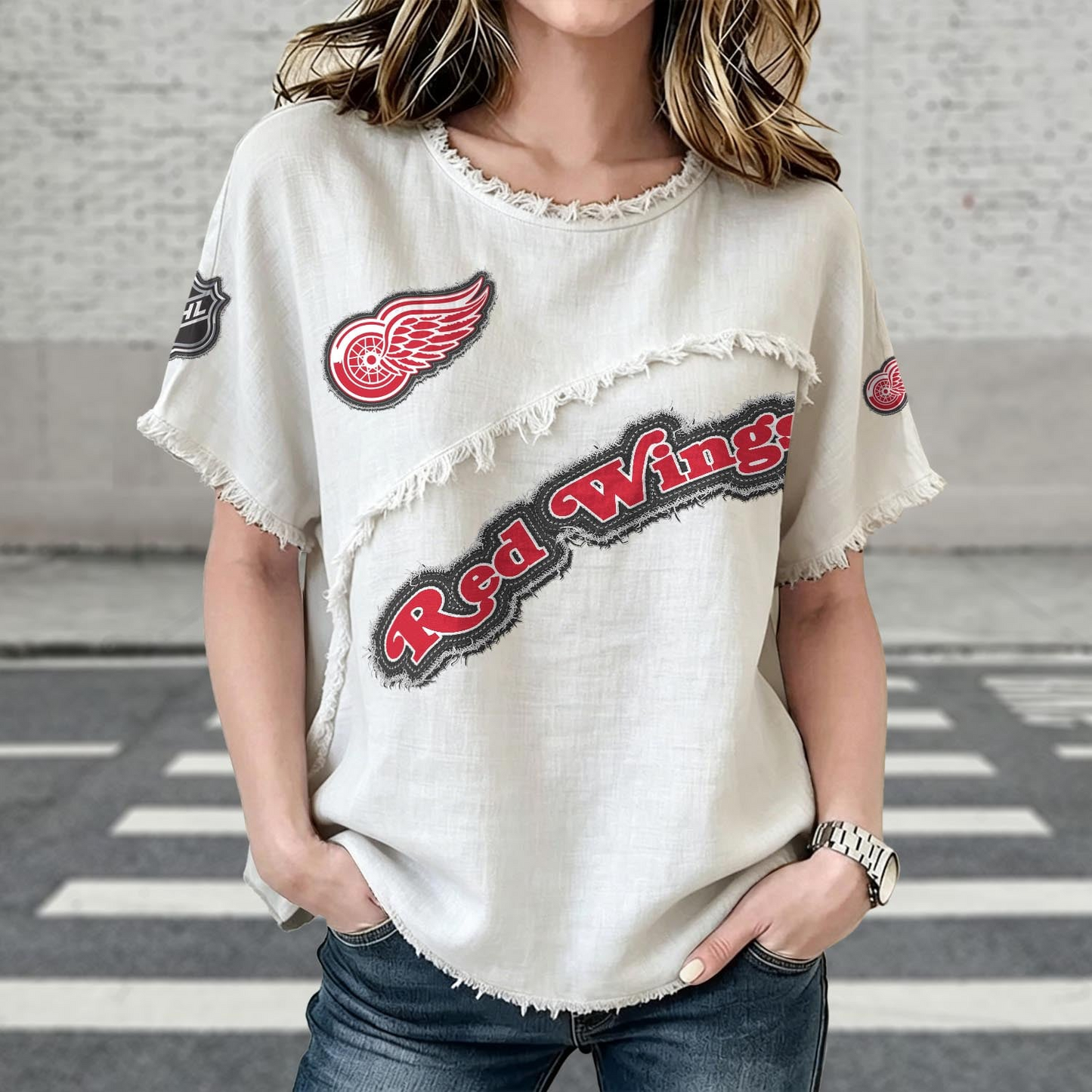 DET x NHL Womenƒ??s Vintage O-Neck 2905 DatND DVT