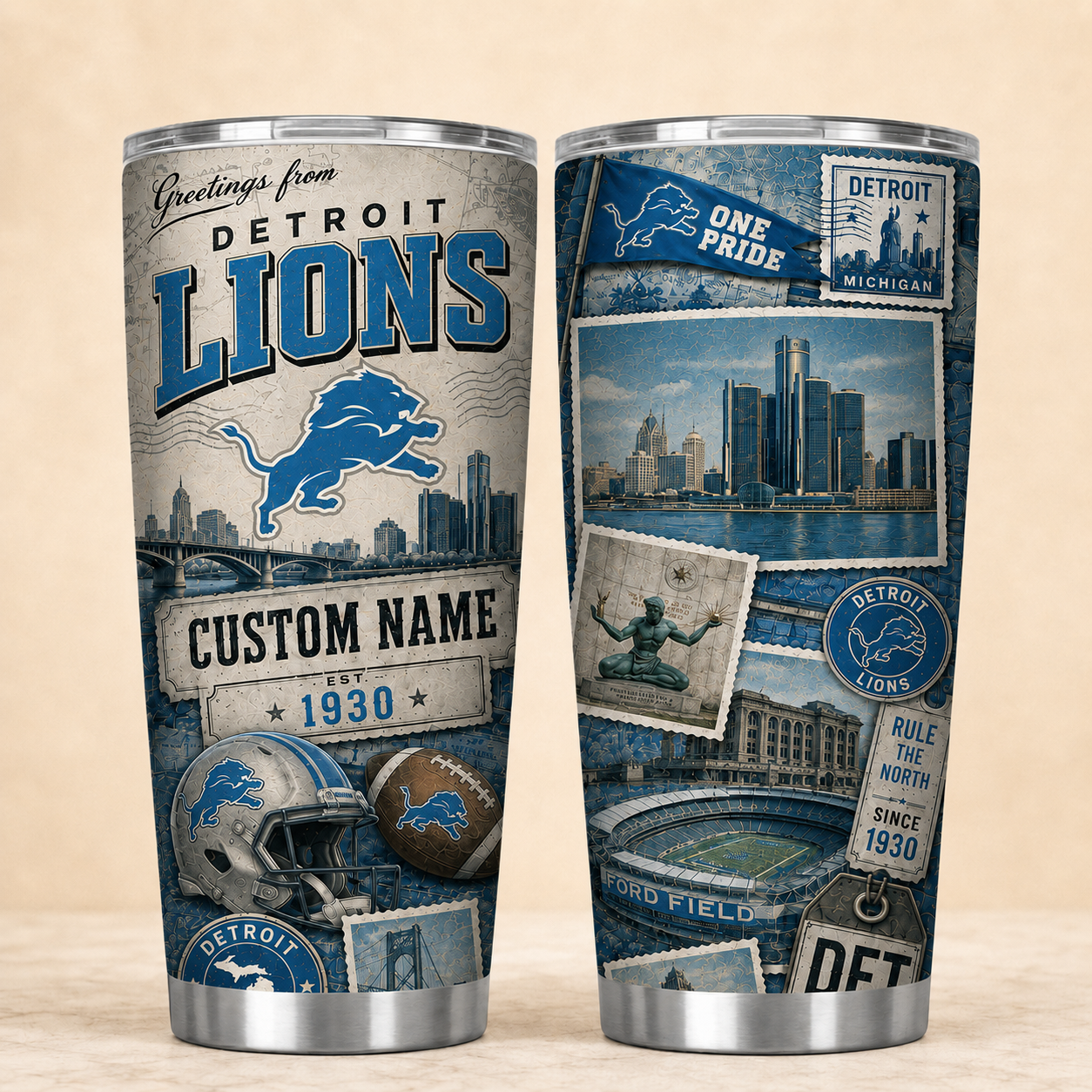DL Personalized Premium NFL Classic Tumbler 190626