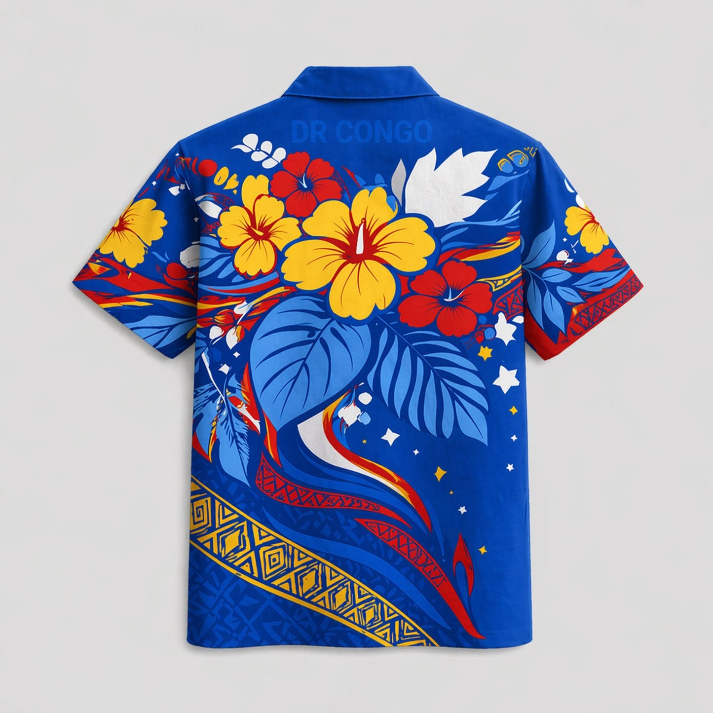 DR Congo World Cup 2026 Floral Hawaiian Shirt PVT02 DATND LBN 90526