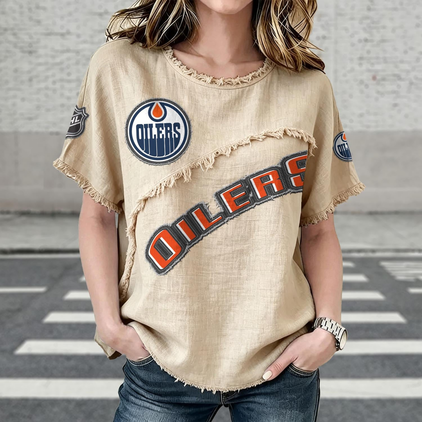 EDM x NHL Womenƒ??s Vintage O-Neck 2905 DatND DVT