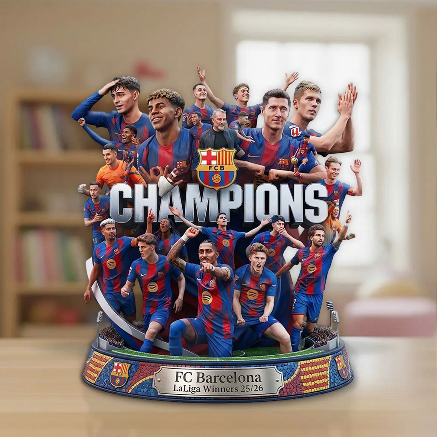 FCB x LaLiga Winners 2526 Custom Shape Acrylic Plaque V1 DATND TANTD 140526