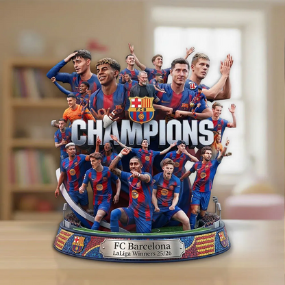 FCB x LaLiga Winners 2526 Custom Shape Acrylic Plaque V1 DATND TANTD 140526