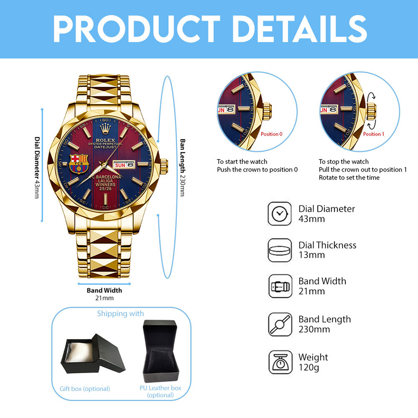 FCB x LaLiga Winners 2526 x RL Alloy Luxury Quartz Watch DATND TANTD 140526