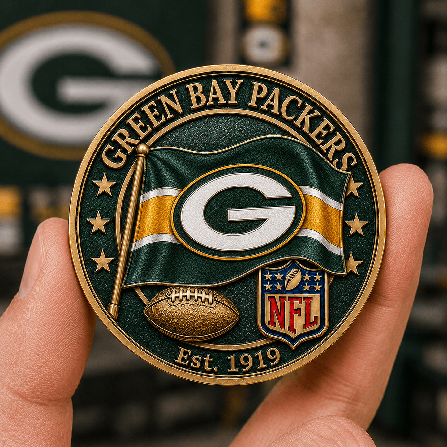GB Premium NFL Fan Pride Commemorative Coin 1906