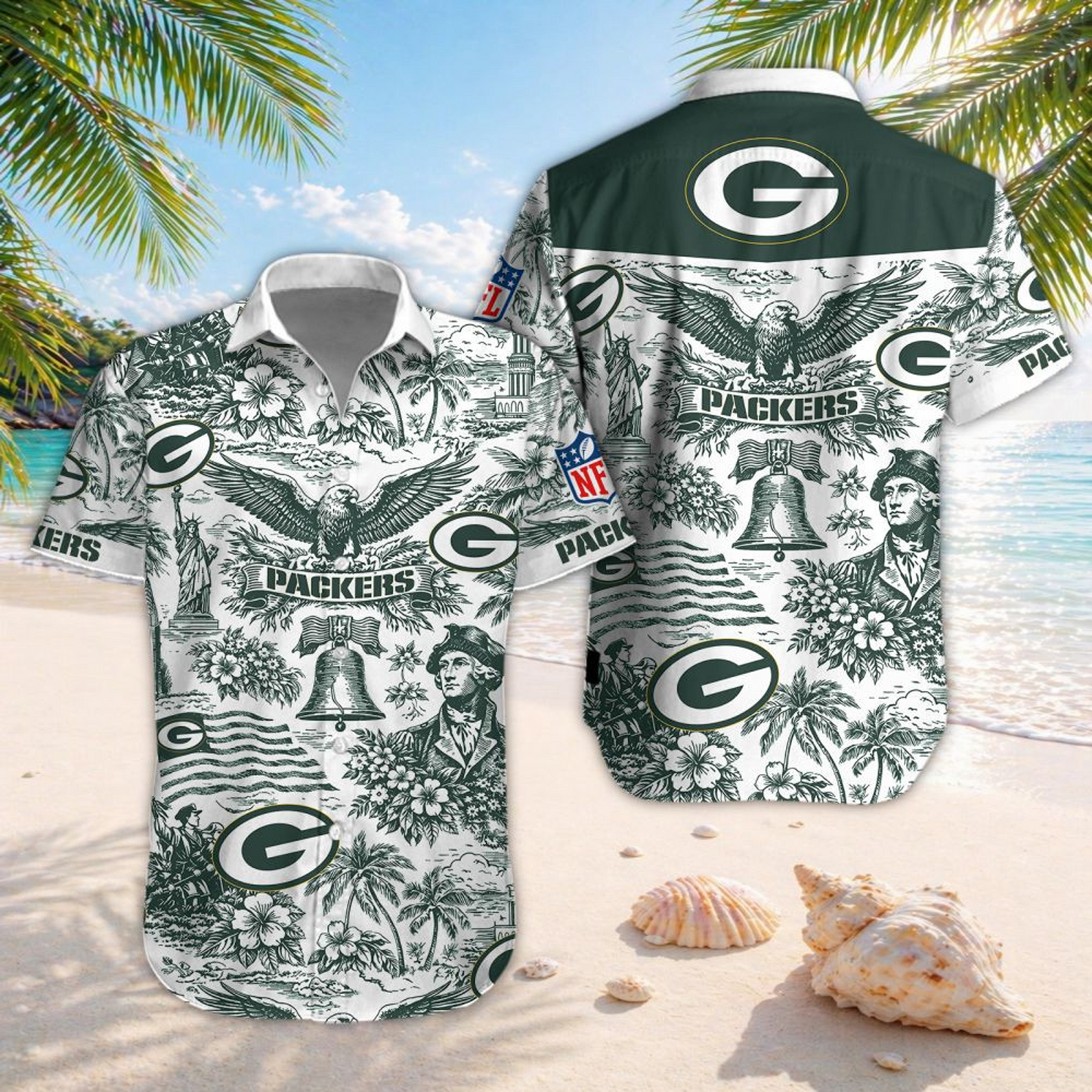 GB x NFL Hawaiian Shirt 2006