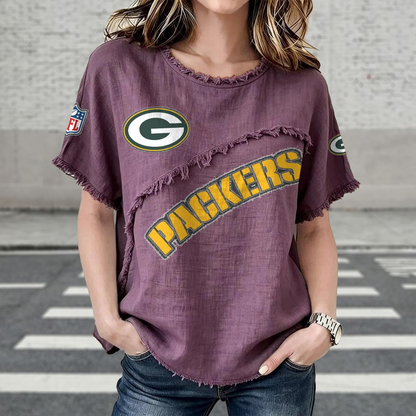 GB x NFL Womenƒ??s Vintage O-Neck 2905 DatND DVT