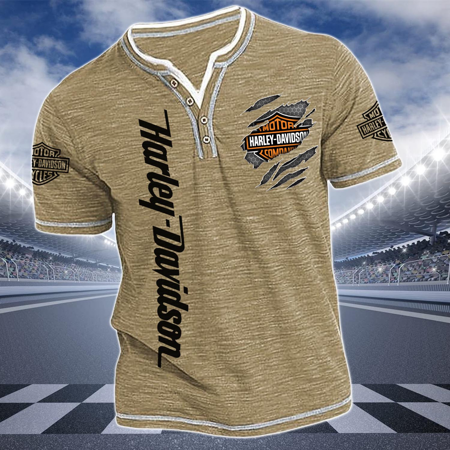 HD Short Sleeve Henley Shirt DATND TANTD 290526