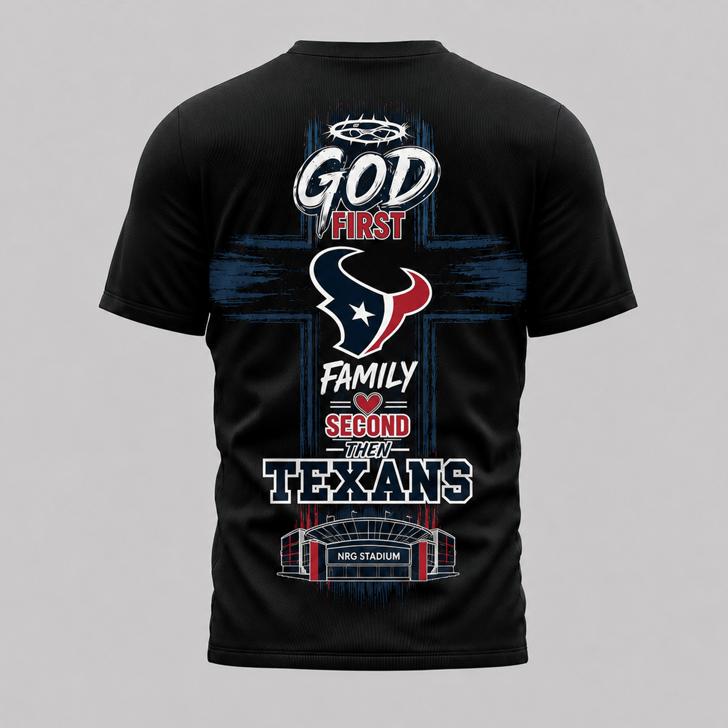 HOU x NFL Faith Family Team Pride 3D T-Shirt 0207