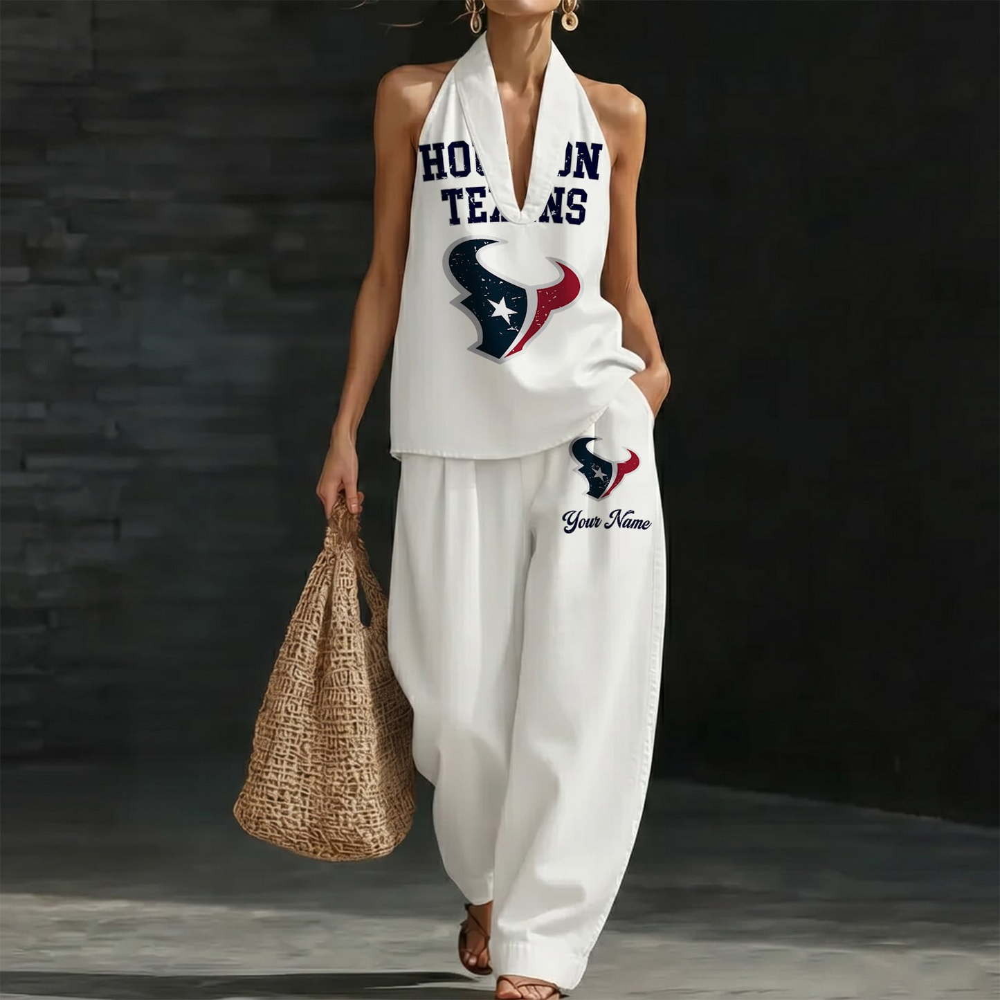 HOU x NFL Women's Vintage Washed Denim Suit DATND TANTD 030626