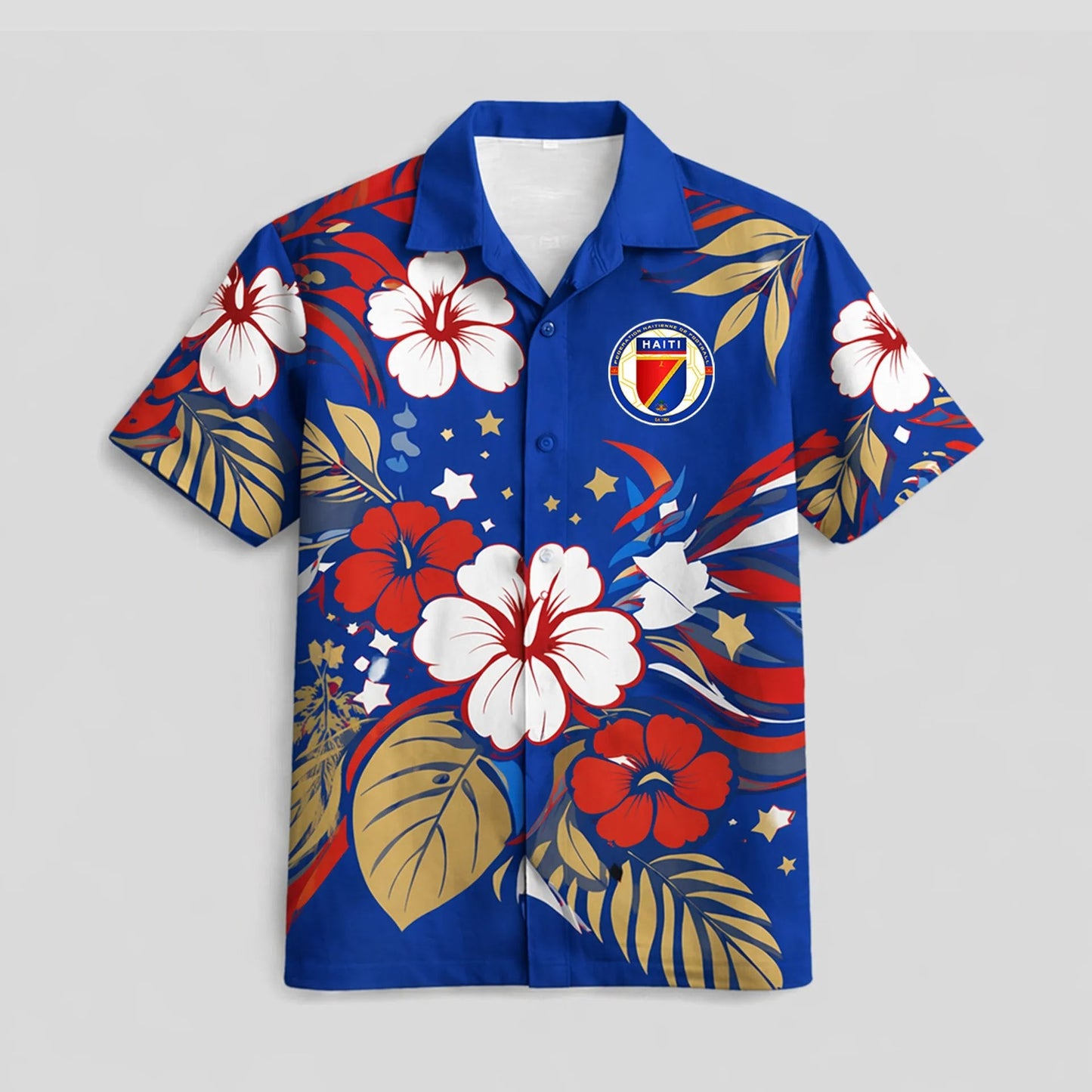 Haiti World Cup 2026 Floral Hawaiian Shirt PVT02 DATND LBN 90526