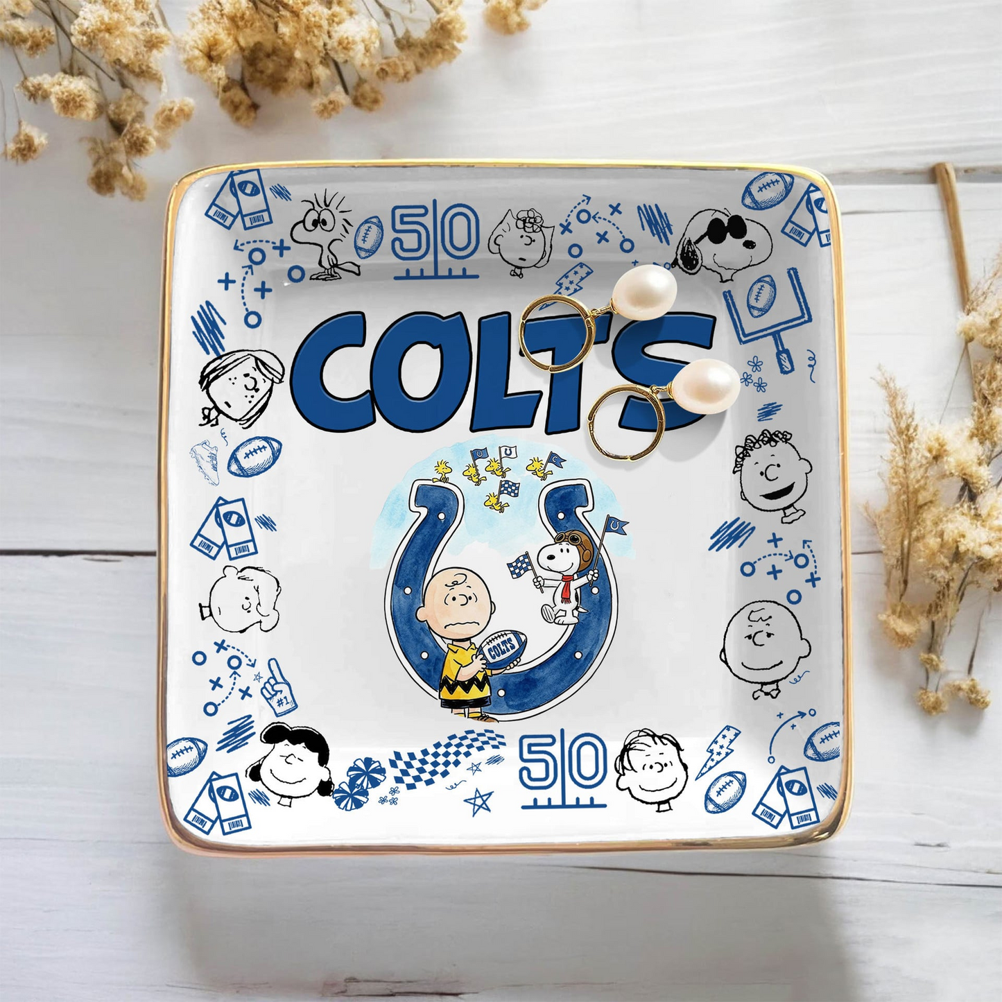 IND x NFL Premium NFL Snoopy Jewelry Dish 0406 DatND DVT