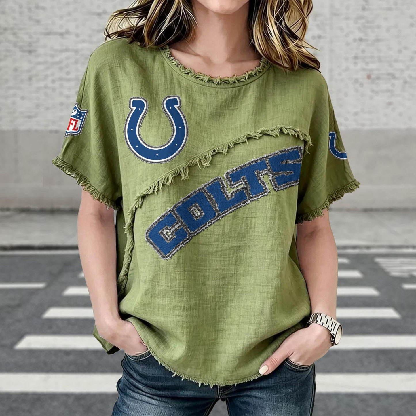 IND x NFL Womenƒ??s Vintage O-Neck 2905 DatND DVT
