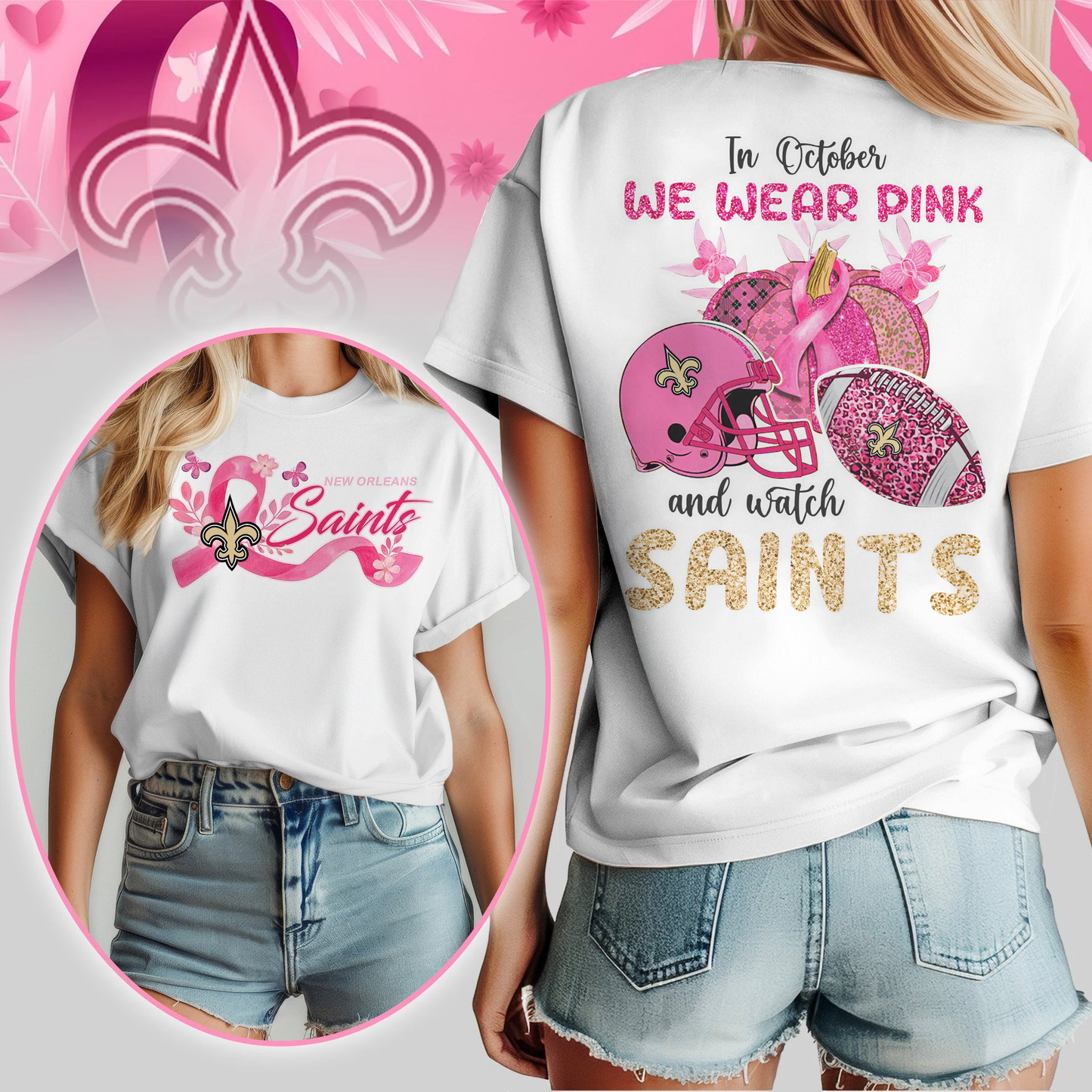 In October We Wear Pink And Watch NOS Shirt  300626