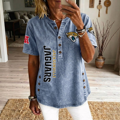 JAC x NFL Womenƒ??s Denim Casual Tops DATND LBN 190526