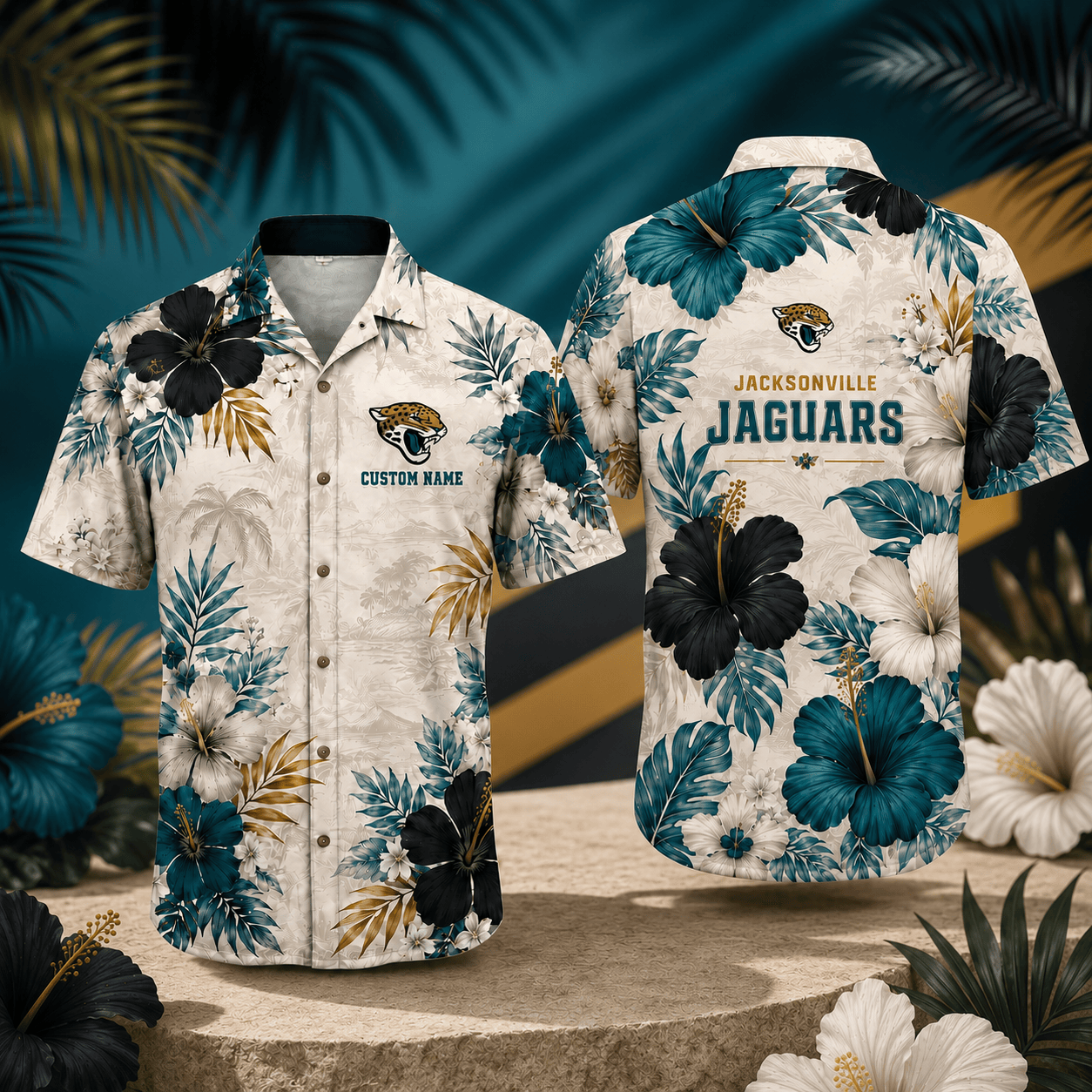 JJ x NFL Tropical Floral Hawaiian Shirt 160626