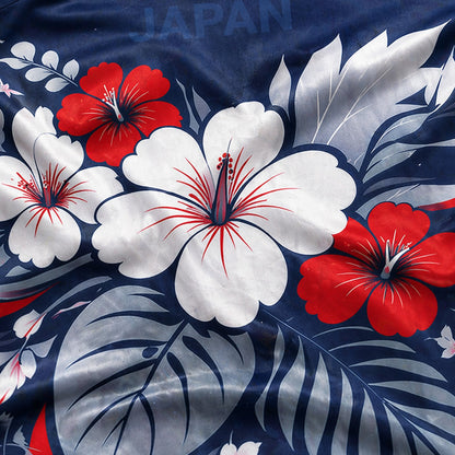 Japan World Cup 2026 Floral Hawaiian Shirt PVT02 DATND LBN 90526