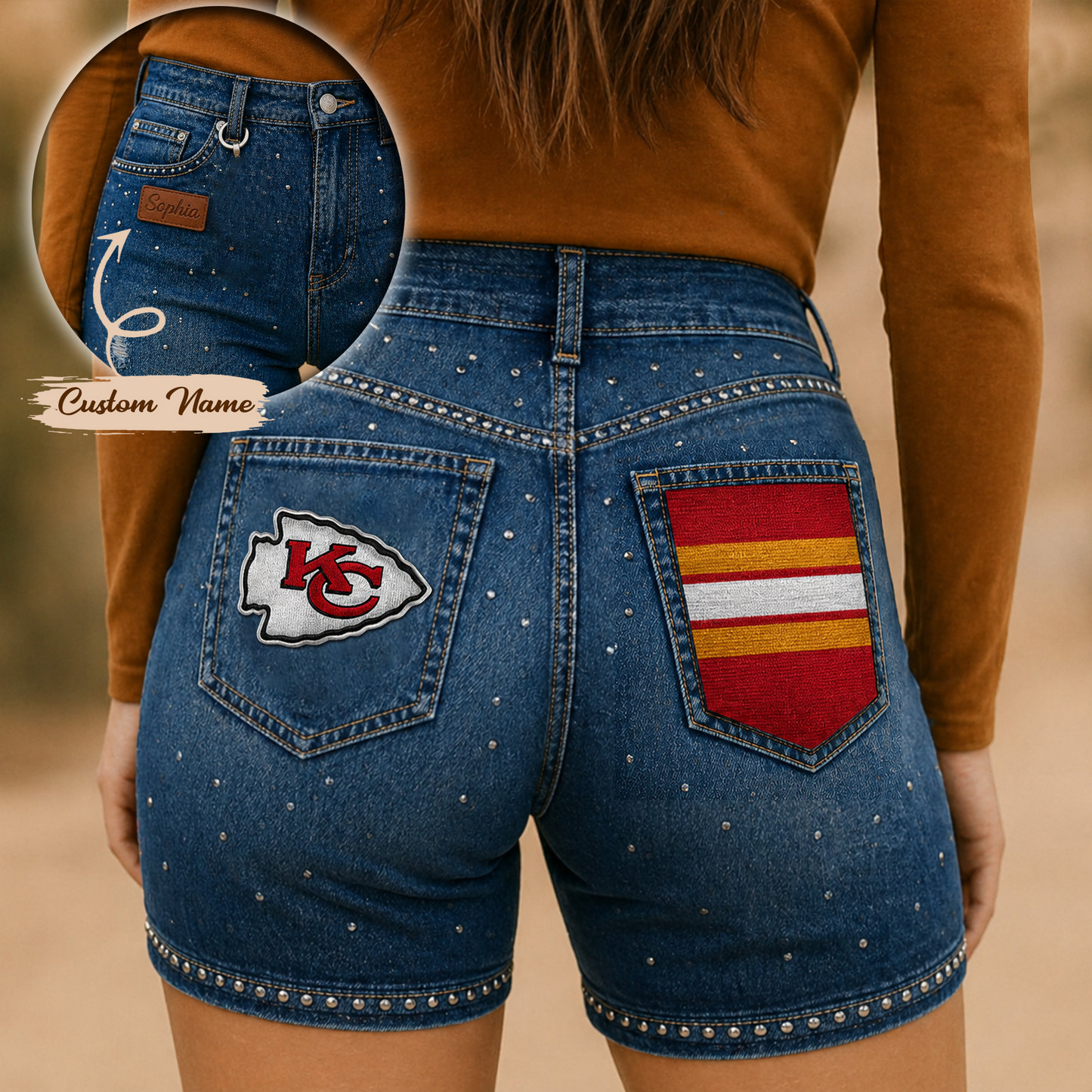 KC x NFL Premium High Waisted Biker Shorts 0905 DatND DVT