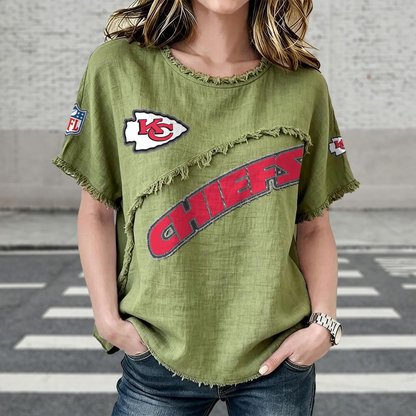 KC x NFL Womenƒ??s Vintage O-Neck 2905 DatND DVT