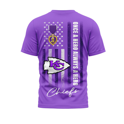 KCC Premium National Purple Hear Day 3D Shirt  300626