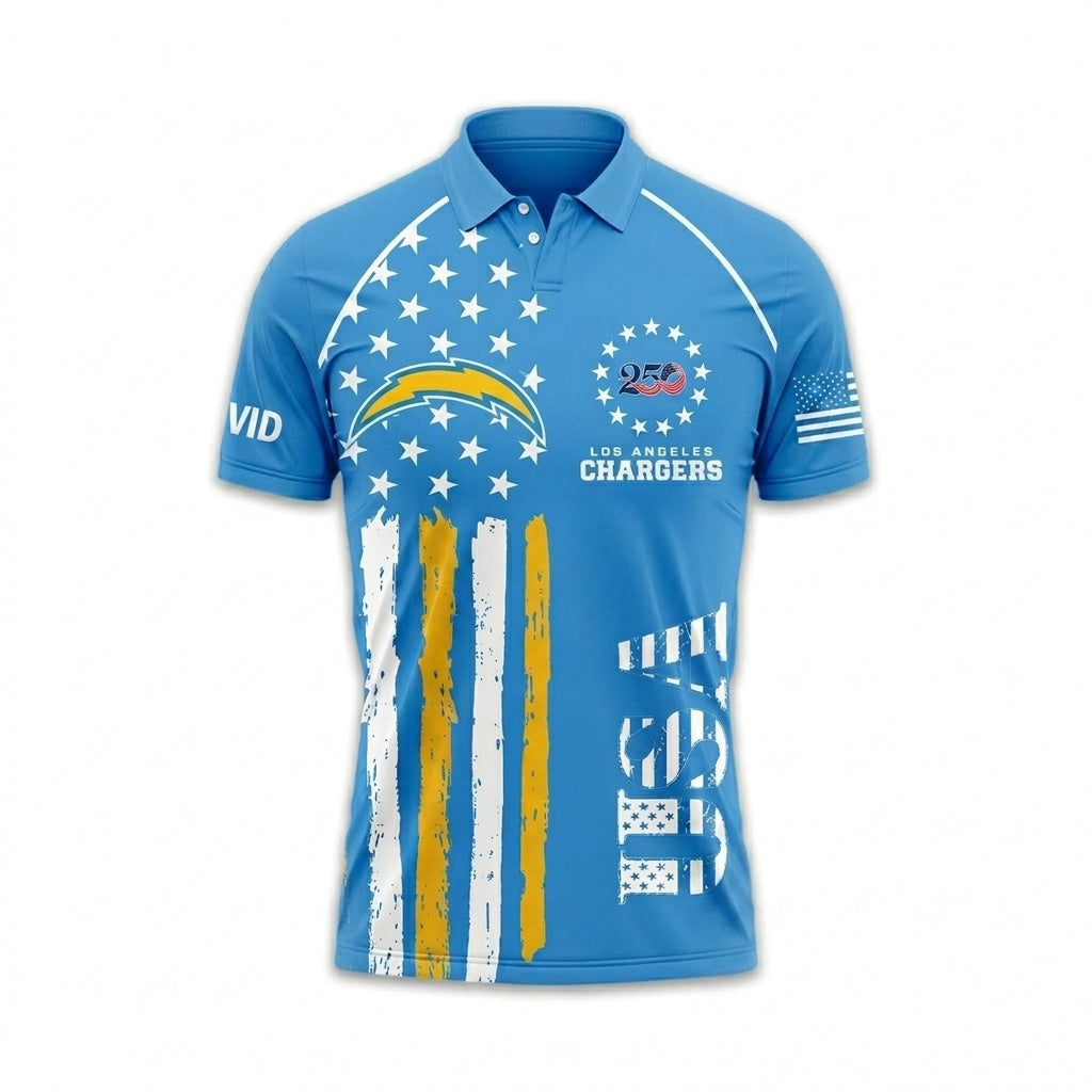 LAC Premium NFL American Semiquincentennial Polo Shirt 010726