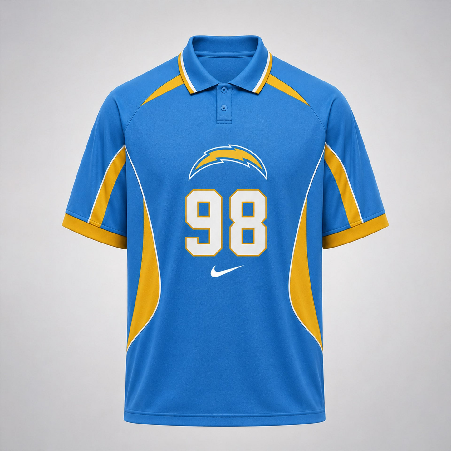 LAC Premium NFL Custom Number Sports Style Polo Shirt 2406