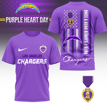 LAC Premium National Purple Hear Day 3D Shirt  300626