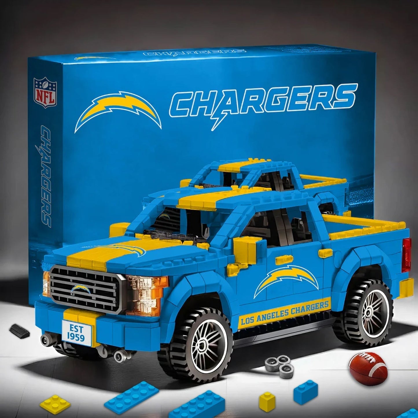 LAC X NFL 3D Racing Truck Model Building Block Set NDT NHM