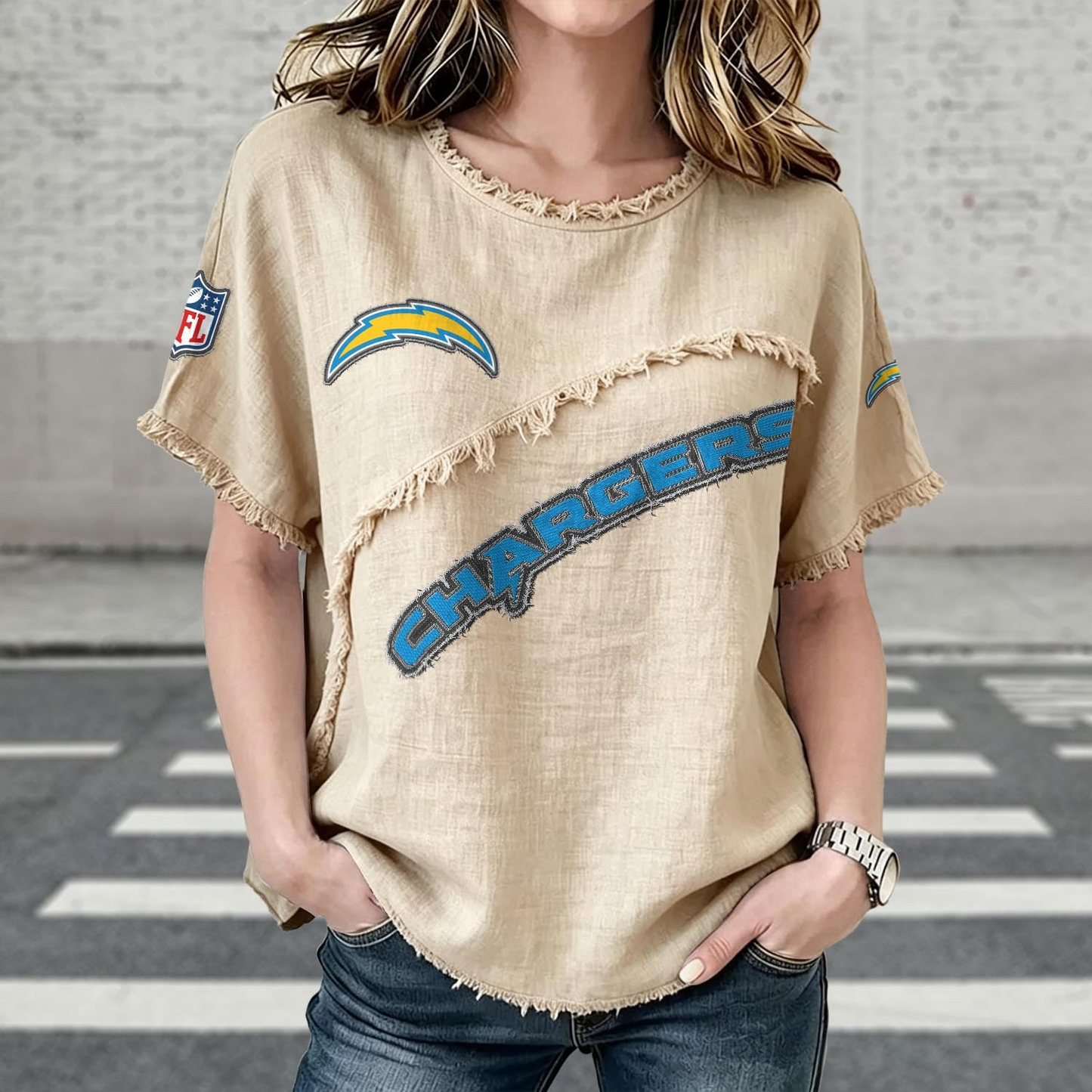 LAC x NFL Womenƒ??s Vintage O-Neck 2905 DatND DVT