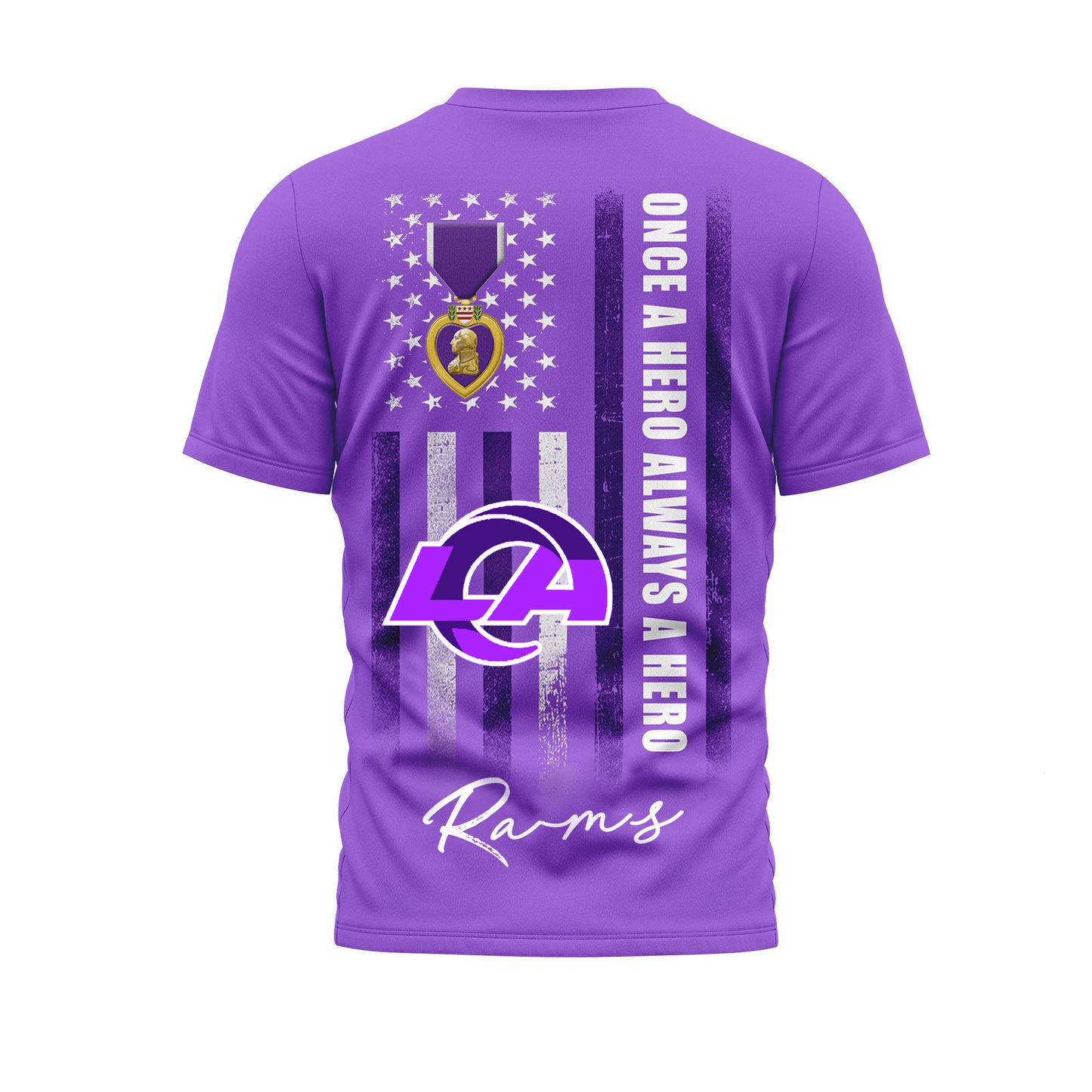 LAR Premium National Purple Hear Day 3D Shirt  300626