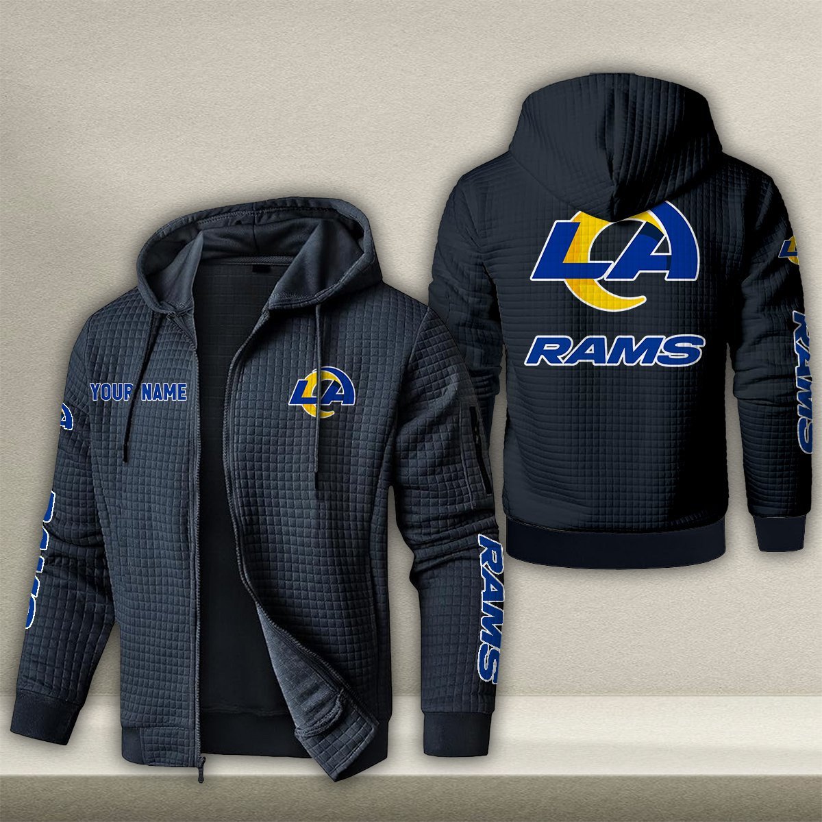 LAR x NFL Quilted Zip Hoodie DatND DVT