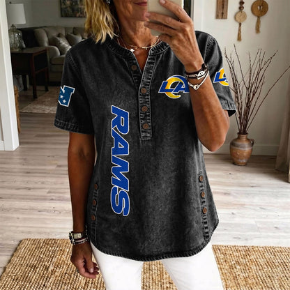 LAR x NFL Womenƒ??s Denim Casual Tops DATND LBN 190526