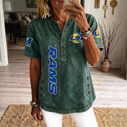LAR x NFL Womenƒ??s Denim Casual Tops DATND LBN 190526