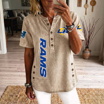 LAR x NFL Womenƒ??s Denim Casual Tops DATND LBN 190526